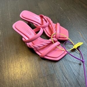 Jimmy Choo Diosa 50 sandal in pink, size 36.5